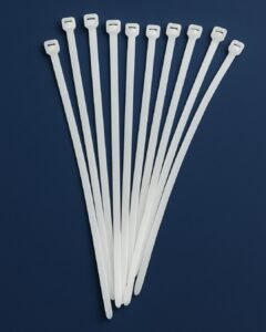 Collier de serrage blanc en plastique 2,5x96mm